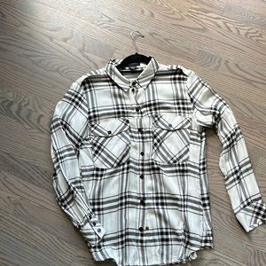 Sanctuary brand snap front button down with epaulets on shoulder size small